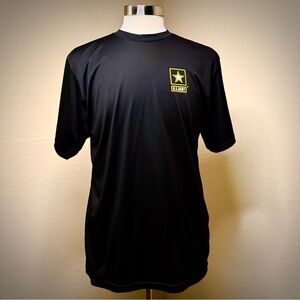 U.S. Army Black Performance Shirt Size M Short Sleeve Workout Fitness Georgia